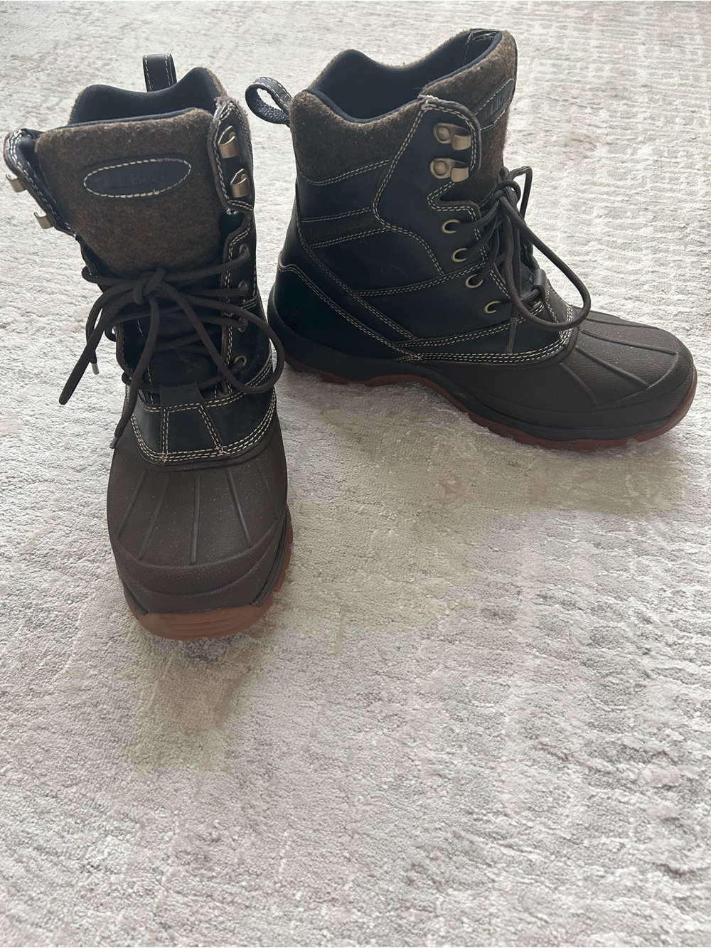 L.L. Bean 2.5 Tek winter waterproof duck toe boots men’s size 10